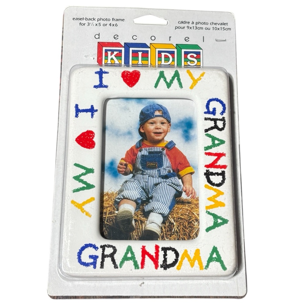 Vintage I love my grandma ceramic colorful Mother’s Day 6"x4" 90s - Picture 4 of 9